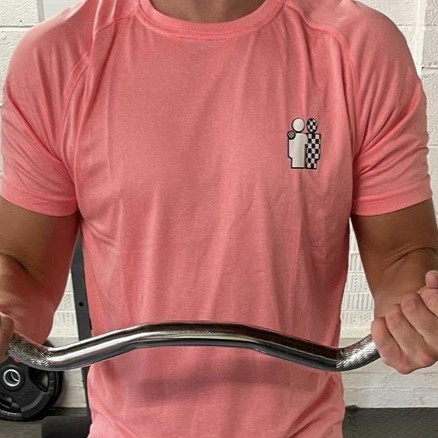 Men's Short Sleeve Dri Fit Top - Coral